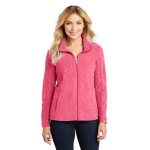 Port Authority Ladies Heather Microfleece Full-Zip Jacket